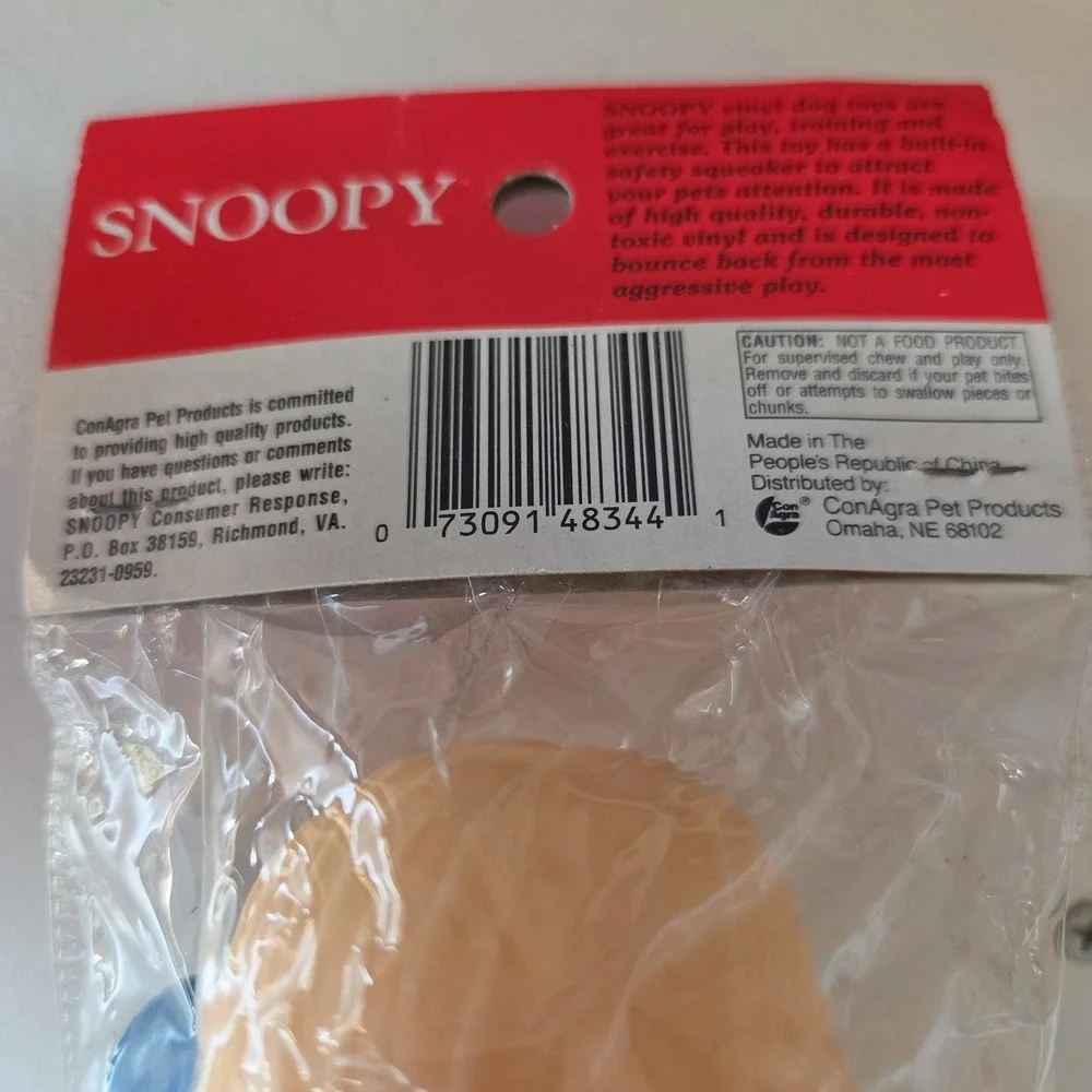 Vintage Peanuts Snoopy LINUS Vinyl Squeak Dog Toy 5